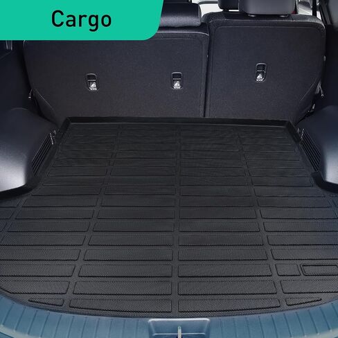 سجادات أرضية DiffCar® لسيارة Hyundai Santa Fe 2023 2022 2021 (موديلات البنزين فقط)، واقيات أرضية TPE مناسبة لجميع الأحوال الجوية، لملحقات Santa Fe 2021-2023 الداخلية (سجادات الأرضية + سجادة الشحن) in Kuwait