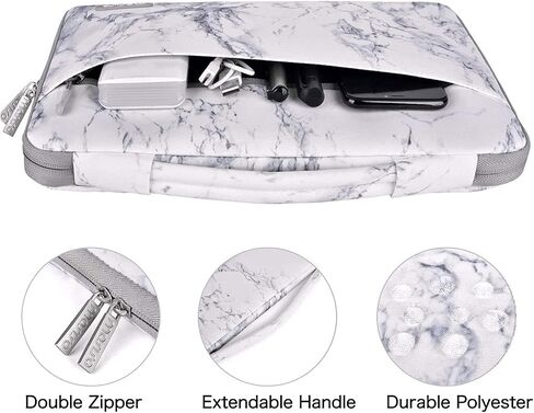 حافظة MOSISO متوافقة مع جهاز MacBook Pro 13 بوصة M2 2024، 2023، 2022-2016 A2338 M1 A2251 A2289 A2159 A1989 A1708 A1706، هيكل صلب من البلاستيك وحقيبة وغطاء لوحة المفاتيح وغطاء كاميرا الويب وواقي شاشة، رخام أبيض in Saudi Arabia