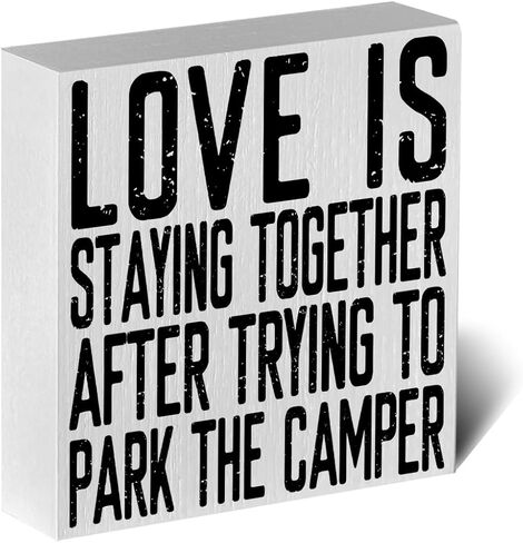 إكسسوارات العربة لمقطورات السفر، ديكور التخييم، ديكور التخييم، ديكور RV، علامة صندوق خشبي عتيق لمكتب الطاولة، رف المنزل، ديكور غرفة التخييم in Kuwait