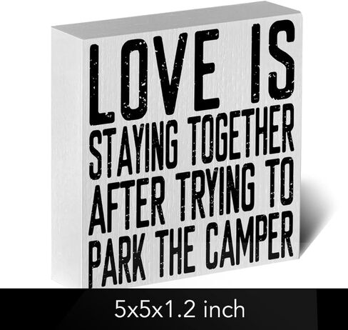 إكسسوارات العربة لمقطورات السفر، ديكور التخييم، ديكور التخييم، ديكور RV، علامة صندوق خشبي عتيق لمكتب الطاولة، رف المنزل، ديكور غرفة التخييم in Kuwait