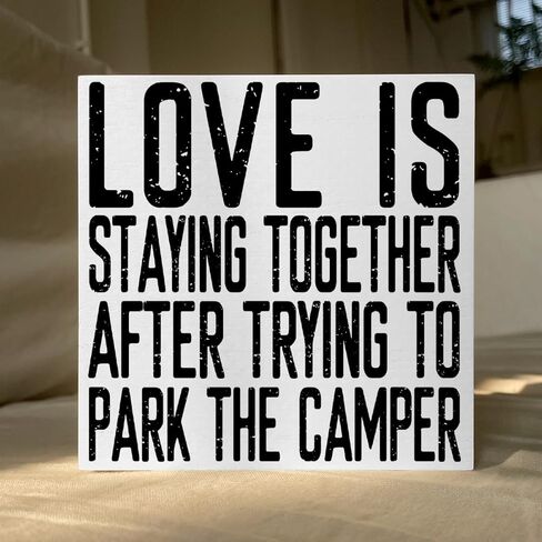 إكسسوارات العربة لمقطورات السفر، ديكور التخييم، ديكور التخييم، ديكور RV، علامة صندوق خشبي عتيق لمكتب الطاولة، رف المنزل، ديكور غرفة التخييم in Kuwait