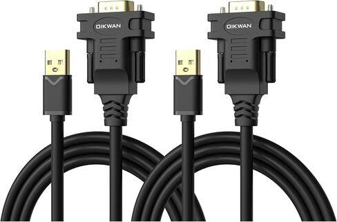 USB إلى RS232 كابل ذكر DB9 التسلسلي، 2-حزمة in Kuwait