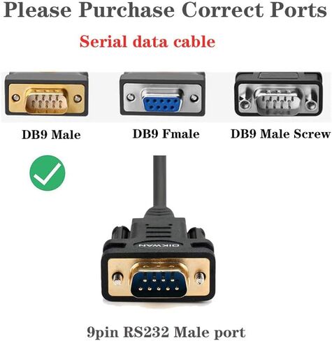 USB إلى RS232 كابل ذكر DB9 التسلسلي، 2-حزمة in Kuwait