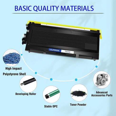 (1 حبر، 1 طبلة متوافقة مع خرطوشة الحبر ومجموعة وحدة الطبل المتوافقة مع Brother TN350 DR350 المستخدمة في DCP-7010 HL-2030 HL-2070N Intellifax 2820 MFC-7220 DCP-7020 MFC-7820 Printer in Kuwait