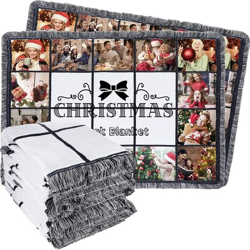 6 Pcs Sublimation Blanket 40 x 60 Inch Throw Blankets for Heat Press Polyester Blanket for Sublimation Custom Personalised Sublimation Photo with 20 Panel Baby Printed Blanket for DIY in Saudi Arabia
