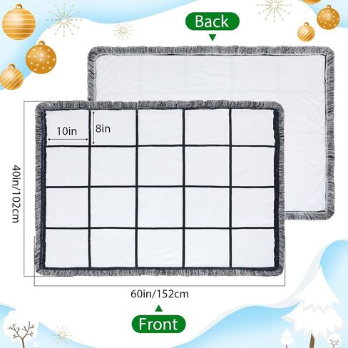 6 Pcs Sublimation Blanket 40 x 60 Inch Throw Blankets for Heat Press Polyester Blanket for Sublimation Custom Personalised Sublimation Photo with 20 Panel Baby Printed Blanket for DIY in Saudi Arabia