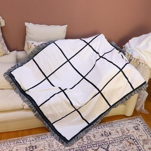 6 Pcs Sublimation Blanket 40 x 60 Inch Throw Blankets for Heat Press Polyester Blanket for Sublimation Custom Personalised Sublimation Photo with 20 Panel Baby Printed Blanket for DIY in Saudi Arabia