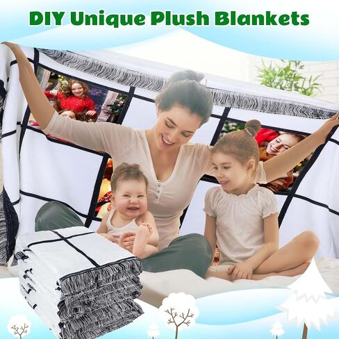 6 Pcs Sublimation Blanket 40 x 60 Inch Throw Blankets for Heat Press Polyester Blanket for Sublimation Custom Personalised Sublimation Photo with 20 Panel Baby Printed Blanket for DIY in Saudi Arabia