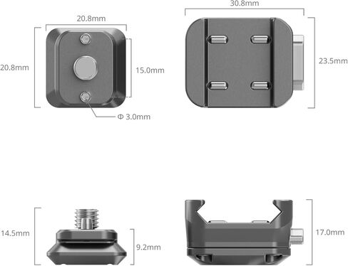 SmallRig HawkLock H21 Universal Quick Release Mount Plate Kit, Dual-Direction QR-Slide NATO Rail with Anti-Deflection 1/4"-20 Screw, Load up to 5kg / 11lb for Cameras, Monitors, Action Cameras - 4491 in Saudi Arabia