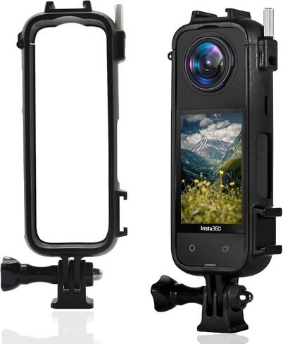 PCTC Utility Frame Cage for Insta360 X4 Compatible with Insta 360 X4 X 4 Accessories,with 1/4" Threads,2 Cold Shoe, Plastic Wrench & Lanyard in Saudi Arabia