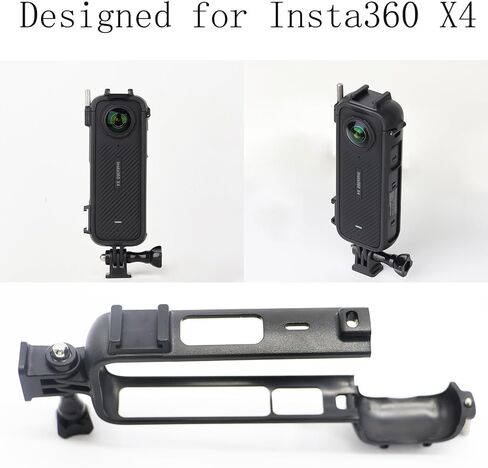 PCTC Utility Frame Cage for Insta360 X4 Compatible with Insta 360 X4 X 4 Accessories,with 1/4" Threads,2 Cold Shoe, Plastic Wrench & Lanyard in Saudi Arabia