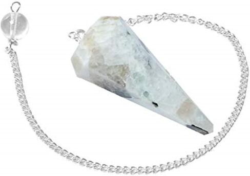 Gemstone Faceted Rainbow Moonstone Pendulum in Kuwait