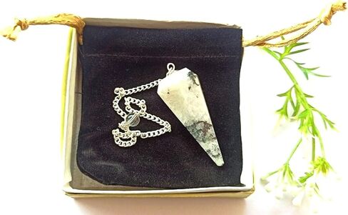 Gemstone Faceted Rainbow Moonstone Pendulum in Kuwait