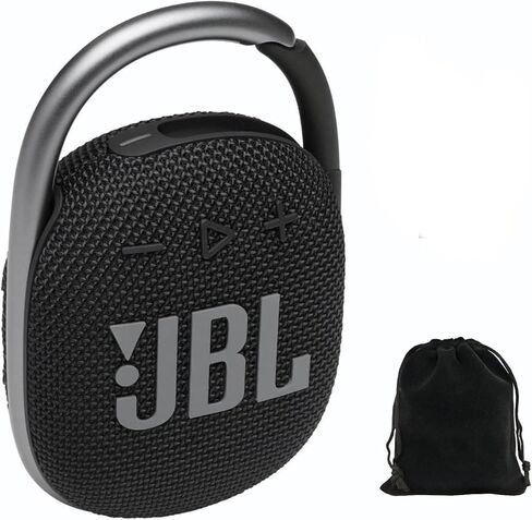 JBL Clip 4 Portable Bluetooth Speaker - IP67 Waterproof, Dustproof, 10 Hours Playtime, Integrated Carabiner, Ultra-Portable Design, Bold Style, Rich Pro Sound, Includes Pouch (Black) in Saudi Arabia