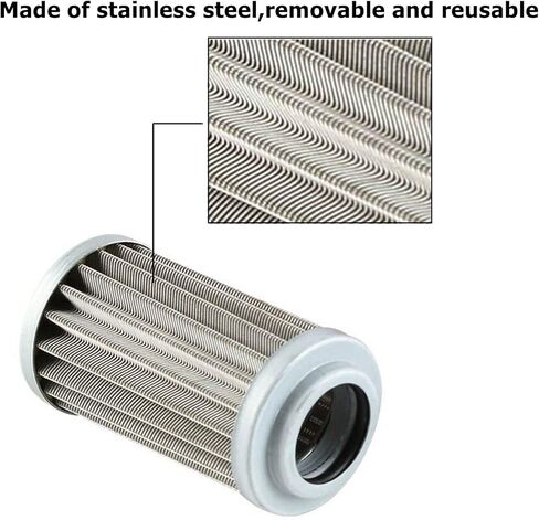 Fuel Filter Universal Red 30 Micron Billet Aluminum Inline Fuel/Petrol Filter Bracket AN6/AN8/AN10 Red Aluminum in Kuwait