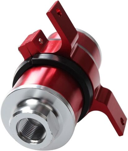 Fuel Filter Universal Red 30 Micron Billet Aluminum Inline Fuel/Petrol Filter Bracket AN6/AN8/AN10 Red Aluminum in Kuwait