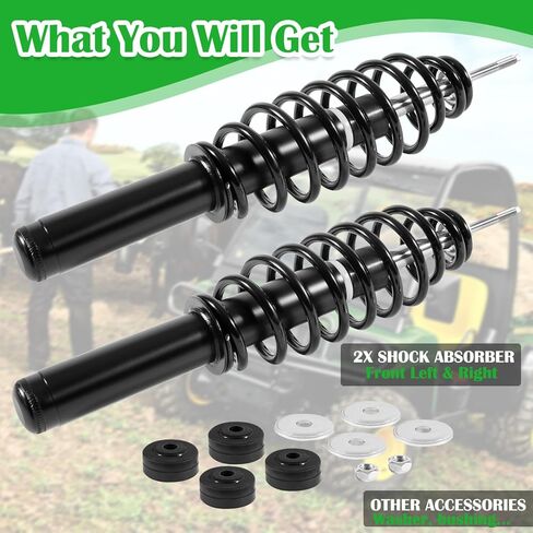 AM137957 ممتص صدمات زنبركي أمامي ملفوف 2 حزمة مع غسالات البطانات لجون ديري جاتور HPX، HPX 615E 815E/Gator XUV620I 4x4/Gator XUV850D 4x4 استبدال #AM137957#AM135372 in Kuwait