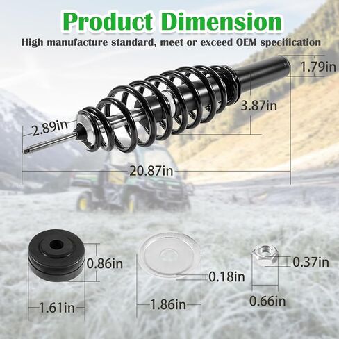 AM137957 ممتص صدمات زنبركي أمامي ملفوف 2 حزمة مع غسالات البطانات لجون ديري جاتور HPX، HPX 615E 815E/Gator XUV620I 4x4/Gator XUV850D 4x4 استبدال #AM137957#AM135372 in Kuwait