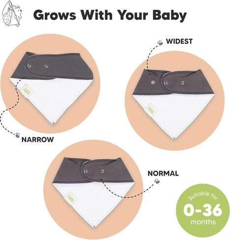 KeaBabies 8-Pack Organic Baby Bandana Drool Bibs and 8-Pack Organic Baby Bibs for Girls & Boys - Stylish Unisex Bandana Bibs - Teething Baby Bibs for Boy, Girl - Super Absorbent Bandana Drool Bibs in Saudi Arabia