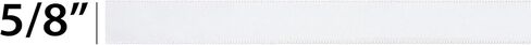 Offray 146475 5/8" Wide Single Face Satin Craft and Decorative Ribbon, 21-Foot Spool, Bone White in Saudi Arabia
