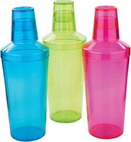 True Fabrication 2878 Jolt Neon Cocktail Shaker, Assorted colors,(pack of 1) in Saudi Arabia