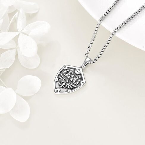 Zelda Necklace for Men Women 925 Sterling Silver Zelda Pendant Anime Jewelry Birthday Gifts for Women in Saudi Arabia