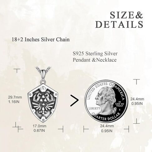Zelda Necklace for Men Women 925 Sterling Silver Zelda Pendant Anime Jewelry Birthday Gifts for Women in Saudi Arabia