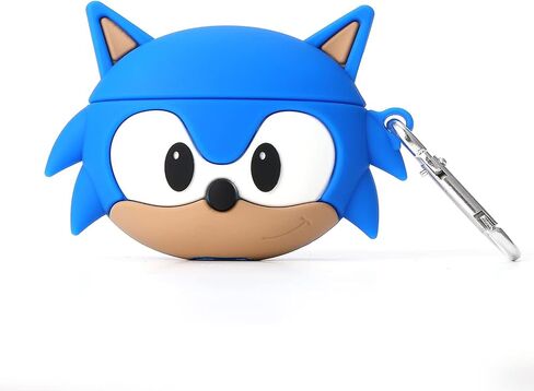 Compatible with Airpod pro case, Funny 3D Cartoon Silicone Design, Soft Leather Carabiner Protective Cover, Suitable for Fashionable Girls Children Teen Boys Airpod case (blue pro/pro2) in Saudi Arabia