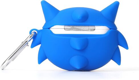 Compatible with Airpod pro case, Funny 3D Cartoon Silicone Design, Soft Leather Carabiner Protective Cover, Suitable for Fashionable Girls Children Teen Boys Airpod case (blue pro/pro2) in Saudi Arabia