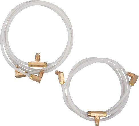 XtremeAmazing 2Pcs Convertible Power Top Hydraulic Fluid Hose Lines and Fittings Plastic Hoses for Mustang Montego Chevelle Impala Camaro GTO LeMans Skylark Challenger DeVille 300 in Saudi Arabia