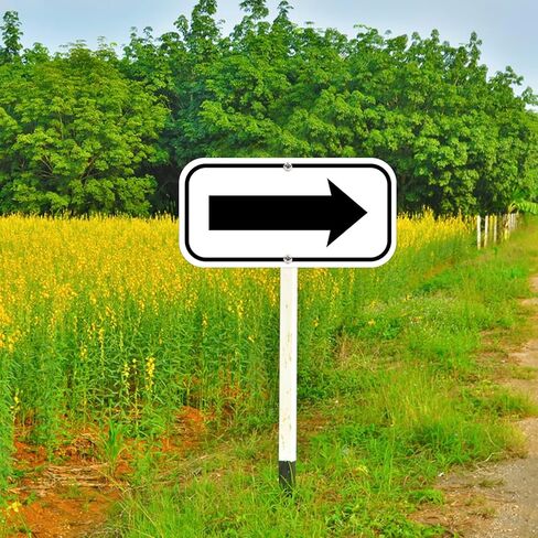 2 حزمة من علامة السهم الأيمن، 12 بوصة × 6 بوصة علامة عاكسة من الألومنيوم خالية من الصدأ، محمية من الأشعة فوق البنفسجية، مقاومة للماء، للعلامة الخارجية والداخلية in Kuwait