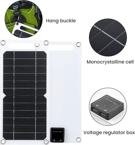 SUNYIMA Mini Solar Panel, 6V 6W USB Monocrystalline Solar Panel Charger with Built-in Voltage Stabilization System for Smart Phone, Camping Lanterns, Small Fans Monitor in Saudi Arabia