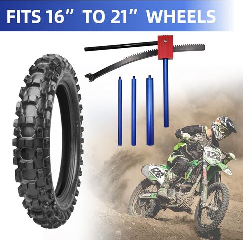 BESTOOL Dirt Bike Tire Changing Kit for Motocross, Enduro and Dirt Bikes - Dirt Bike Tire Changing Tool for 16" to 21" Wheels, Quick Mount Without Pinching Tubes - 20mm Axles in Saudi Arabia
