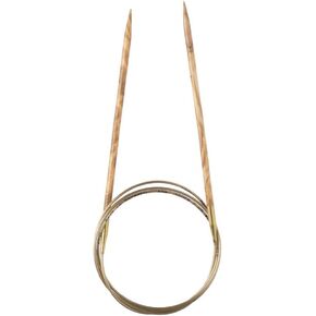 Addi Olive Wood 32 inch (80cm) Circular Knitting Needles; US size 17 (12 mm), Made in Germany - 575-7/80/12