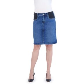 Denim Maternity Pencil Skirt with Pockets – Maternity Jean Skirt