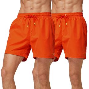 𝗕𝗲𝗮𝗰𝗵 𝗦𝗵𝗼𝗿𝘁𝘀 𝗳𝗼𝗿 𝗠𝗲𝗻, Mens Board Shorts Swimwear, Mens Swim Trunks 2-Pack
