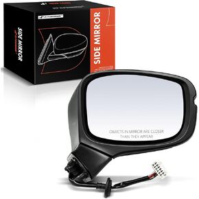 A-Premium Passenger Side Power Door Mirror - Compatible with Honda Odyssey 2018-2023 - Heated Manual Folding Black Outside Rear View Mirror w/Turn Signal - Replace# 76200THRA51ZE