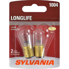 SYLVANIA - 1004 Long Life Miniature - Bulb, Ideal for Interior Lighting –Trunk, Cargo, and More. (Contains 2 Bulbs)