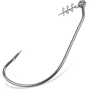 Twistlock Fishing Hooks for Bass Fishing, Worm Hooks Swimbait Hooks with Centering Spring Pin Weedless Fishing Hooks for Soft Fishing Lures Bait