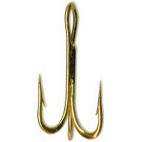 Mustad 3551 Classic Treble Standard Strength Fishing Hooks | Tackle for Fishing Equipment | Comes in Bronz, Nickle, Gold, Blonde Red, Size 20