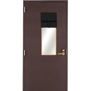 Small Solid Cozy Blackout Door Window Curtains, Quick and Easy Installed Without Tools, Block Lights, Heat.Offer Privacy for Office,classrooms and House(12" Wx30 H, 1 Piece,Black)