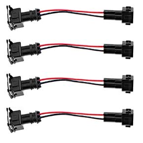 OBD2 to OBD1 EV1 Fuel Injector Adapter Conversion Harness Replacement for Honda (Set of 4)