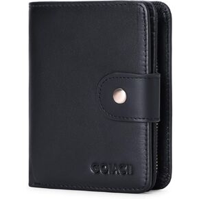GOIACII Wallets for Men Large Capacity Genuine Leather RFID Bifold Men Wallet/Credit Card Holder with ID Window