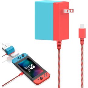 39W for Nintendo Switch Charger, Ac Adapter Cable Power Cord for Switch OLED Controller Switch Lite 15V 2.6A USB Type C Nintendo Switch Supply Accessories Support TV Dock Mode and Fast Charging 5FT