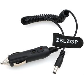 Car Cigarette Lighter Plug DC 5.5 * 2.5mm Male Charging Spring Cable Car Slingshot Power Cord for Baofeng Two Way Radios Walkie Talkie UV-5R 5RE Plus UV5A+ (Right Angle 2.5DC)