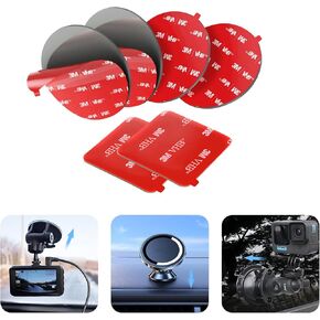 Double Sided Adhesive Pads.Sticky Dash Cam Mounting Tape.Car Mount Sticky Pad Replacement.Heavy Duty Tape Sticker for Cars Dashboard & Daily Use.Heat-resistant.Squares&Round,6Packs