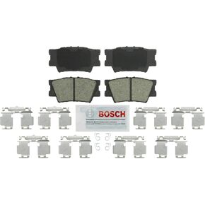 BOSCH BE1212H Blue Ceramic Disc Brake Pad Set With Hardware - Compatible With Select Lexus ES300h, ES350, HS250h; Pontiac Vibe; Toyota Avalon, Camry, Matrix, RAV4; REAR