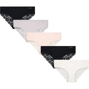 Jessica Simpson Women's Underwear - Microfiber Lace Hipster Briefs (5 Pack) in Saudi Arabia