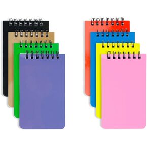 8 Pack Pocket Notebook Small 3x5 Spiral Notepads With Lined Pages, Small Top Spiral Notebook Little Mini Memo Steno Note Pads for Outdoor Home Office College School