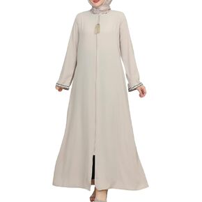 عباية نسائية بأكمام حجرية من istanbulstyles، أكمام طويلة، طول الأرض، سحاب، طول الأرض، أزياء تركية إسلامية